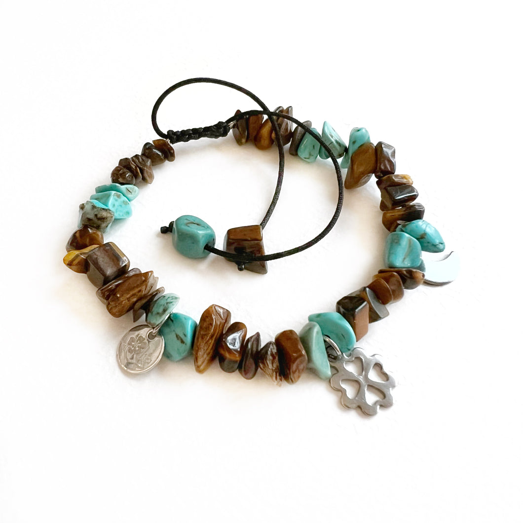 Lucky Tiger Eye turquoise bracelet