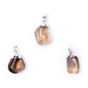 Mineral stone cap polished pendants