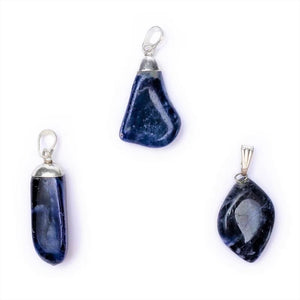 Mineral stone cap polished pendants