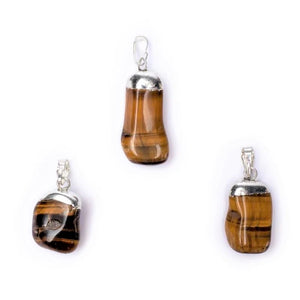 Mineral stone cap polished pendants